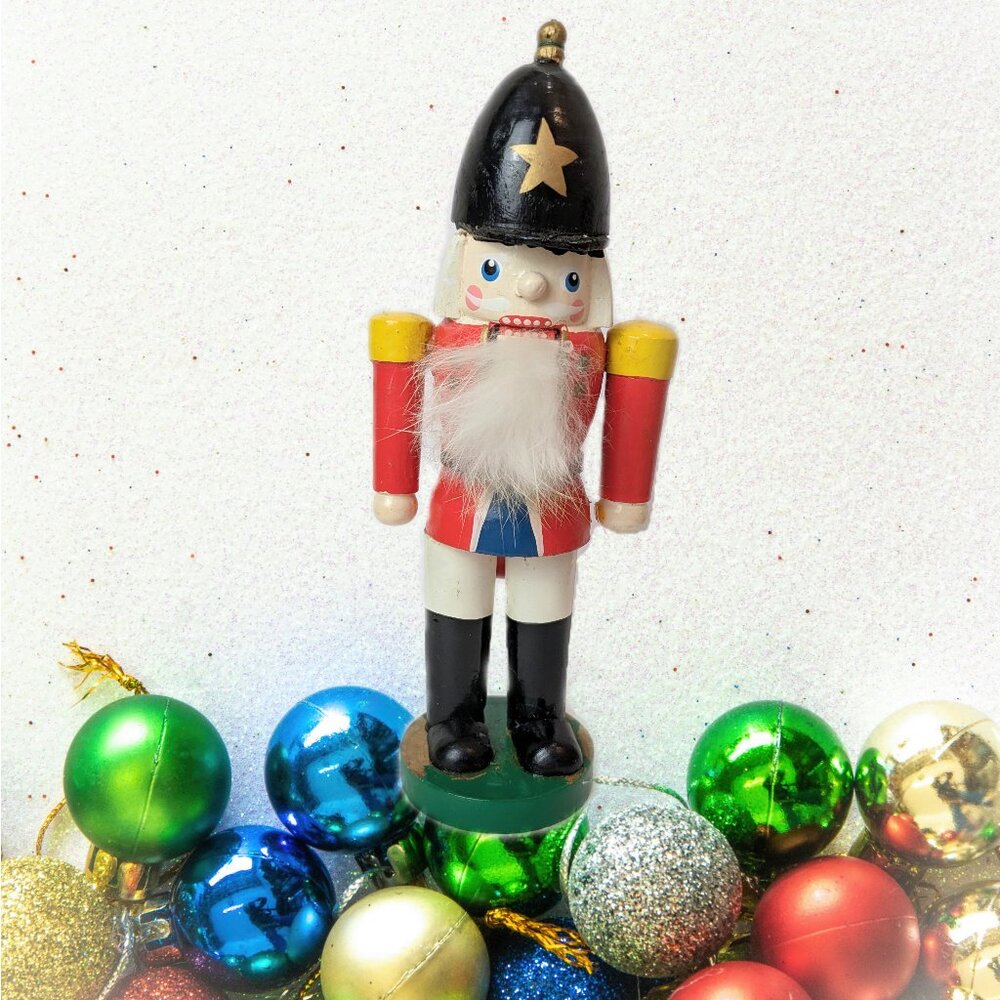 Christmas Ornament Nutcracker Soldier Figurine Vintage